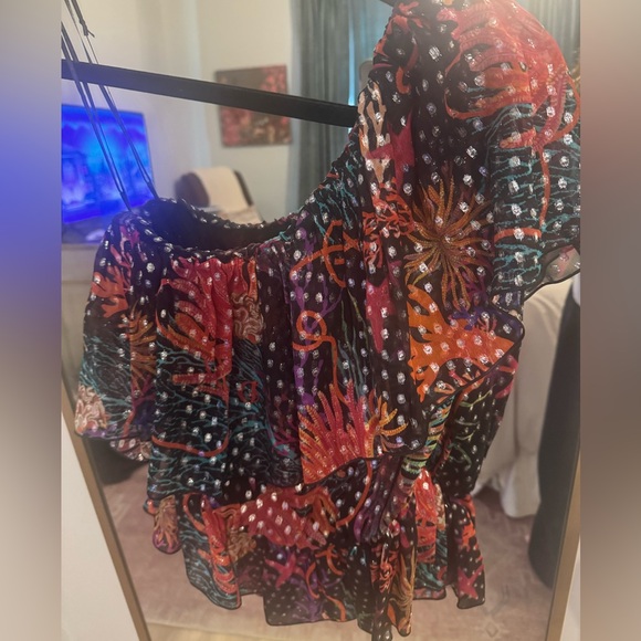 DUNDAS Multicolor Ruffle Top - Picture 5 of 10